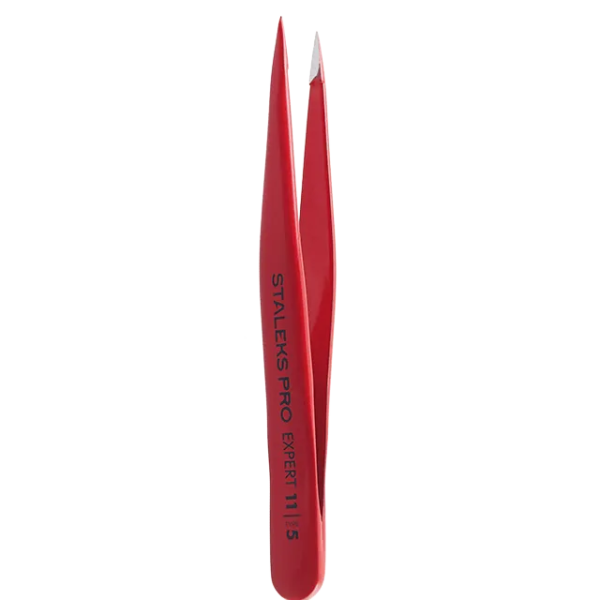 PINÇA SOBRANCELHA STALEKS PONTA FINA VERMELHO - TE-11-5